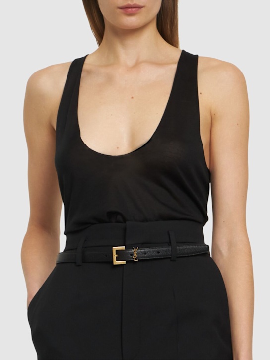 Luisaviaroma Cintura In Pelle Con Monogramma