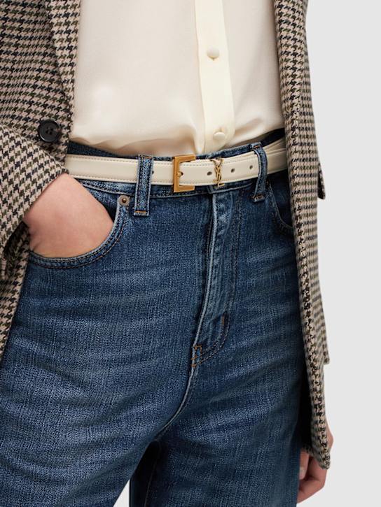 Luisaviaroma Cintura In Pelle Con Monogramma 20mm