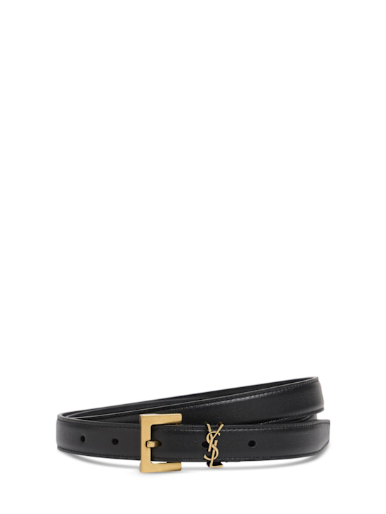 Luisaviaroma Cintura in pelle con monogramma 20mm