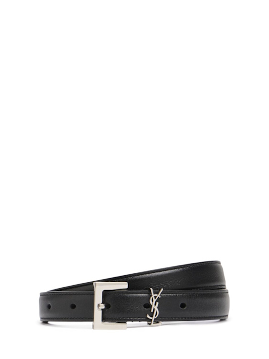 Luisaviaroma Cintura in pelle con monogramma 20mm