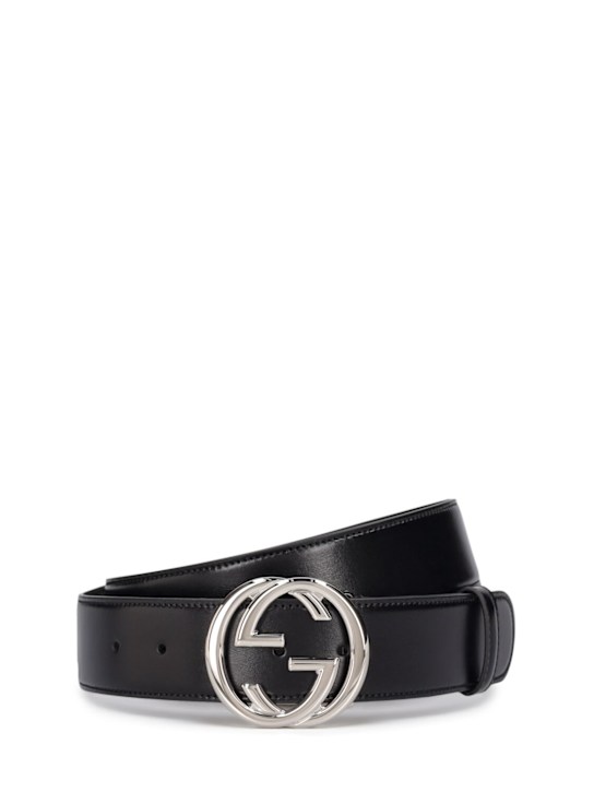 Luisaviaroma Cintura in pelle GG 4cm