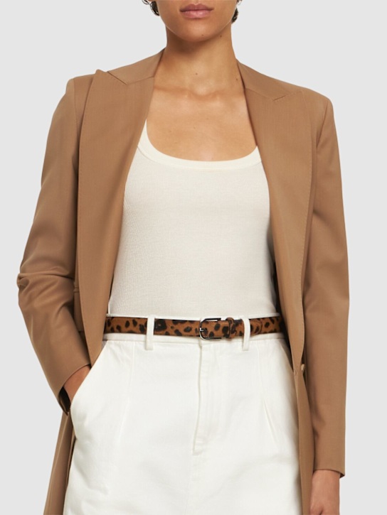 Luisaviaroma Cintura In Pelle Stampa Leopard