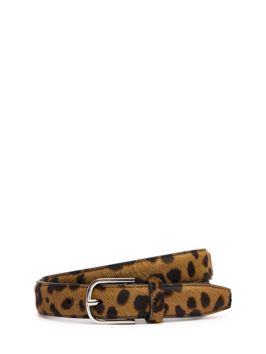 Luisaviaroma Cintura in pelle stampa leopard