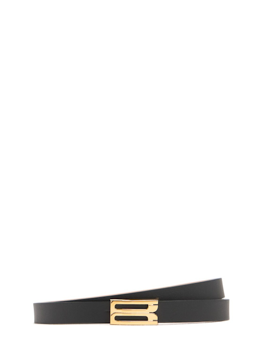 Luisaviaroma Cintura Micro Bbuckle in pelle liscia