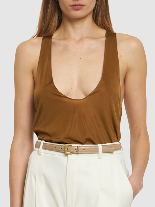 Luisaviaroma Cintura Monogram In Pelle 2cm