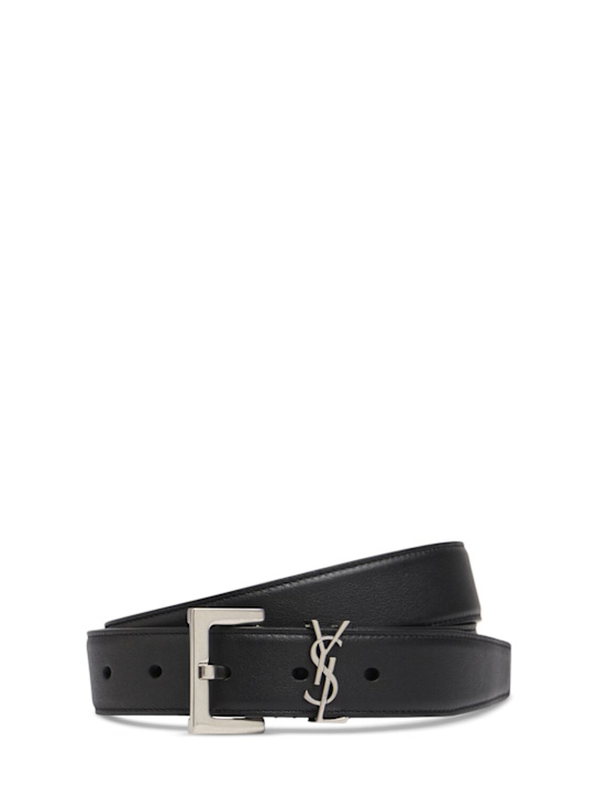 Luisaviaroma Cintura Monogram in pelle morbida 3cm