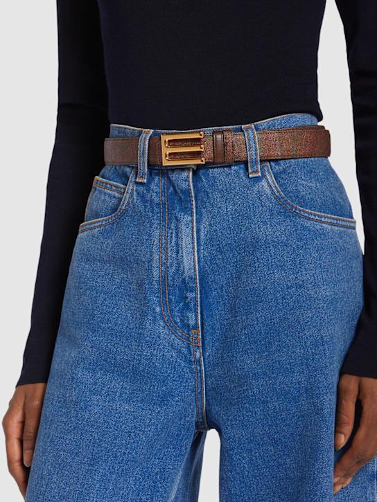 Luisaviaroma Cintura Reversibile In Pelle Con Logo