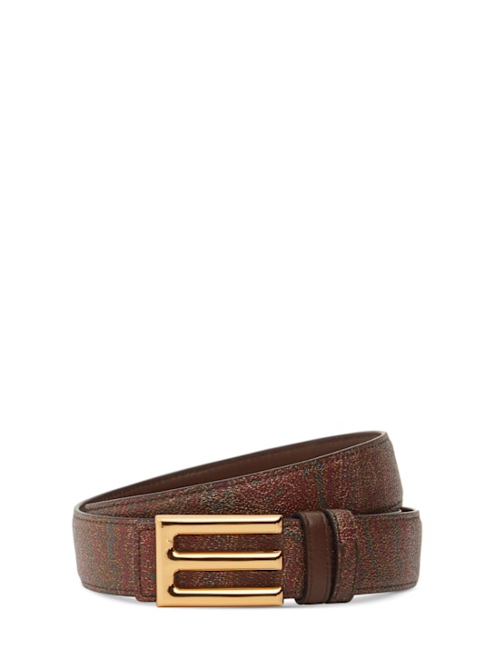 Luisaviaroma Cintura reversibile in pelle con logo