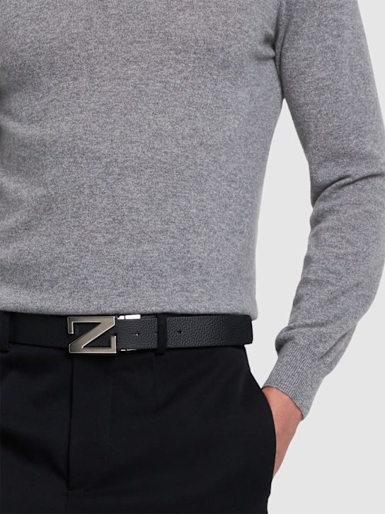 Luisaviaroma Cintura Reversibile Z In Pelle 35mm