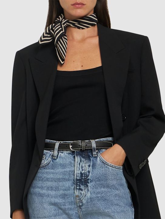 Luisaviaroma Cintura Slim Fit In Pelle