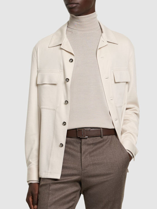 Luisaviaroma Cintura T Logo In Pelle 3 5cm