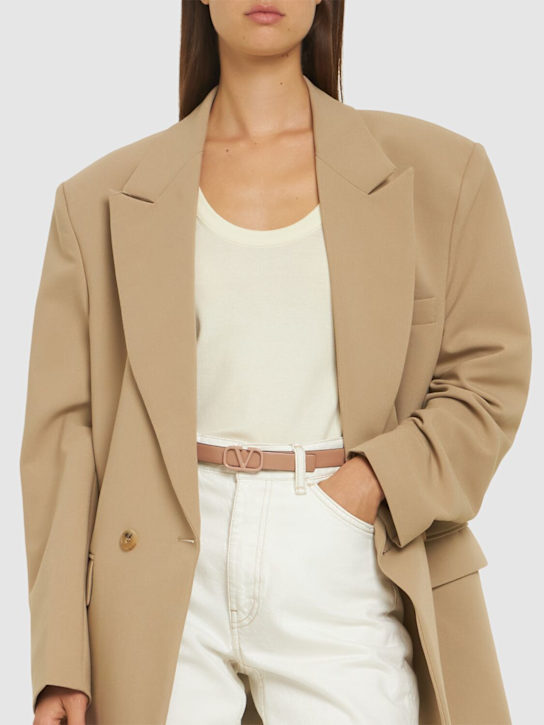 Luisaviaroma Cintura Vlogo In Pelle 2cm