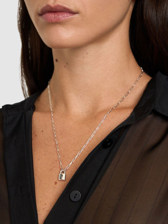 Luisaviaroma Collana A Catena Lock In Argento