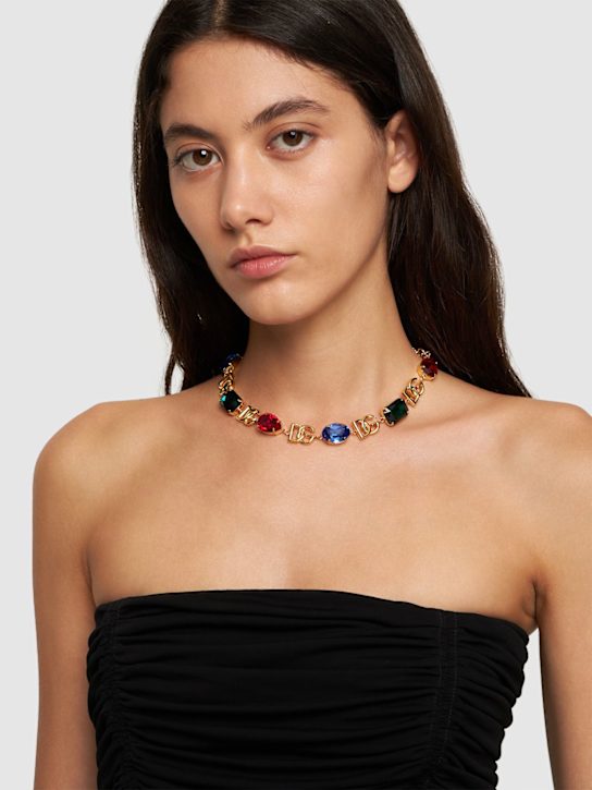 Luisaviaroma Collana Con Logo E Cristalli