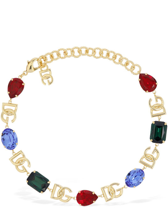 Luisaviaroma Collana con logo e cristalli