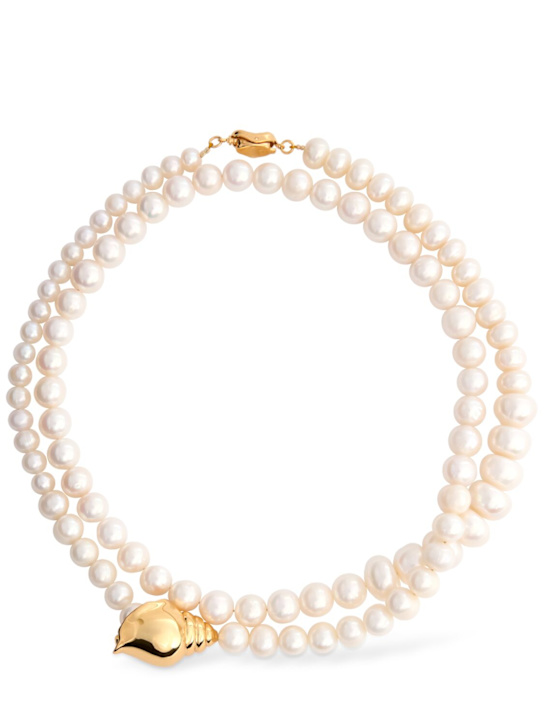 Luisaviaroma Collana con perle e charm conchiglia