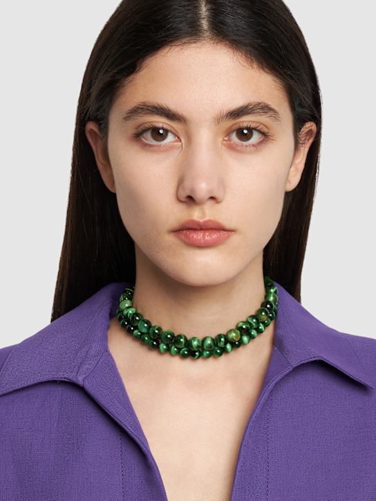 Luisaviaroma Collana Con Perline Di Malachite