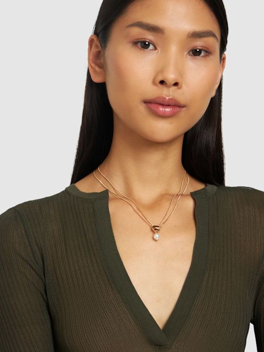 Luisaviaroma Collana Gancio Con Perla D’imitazione