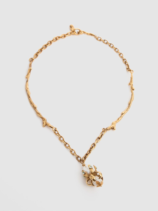 Luisaviaroma Collana In Ottone Con Ciondolo Perla