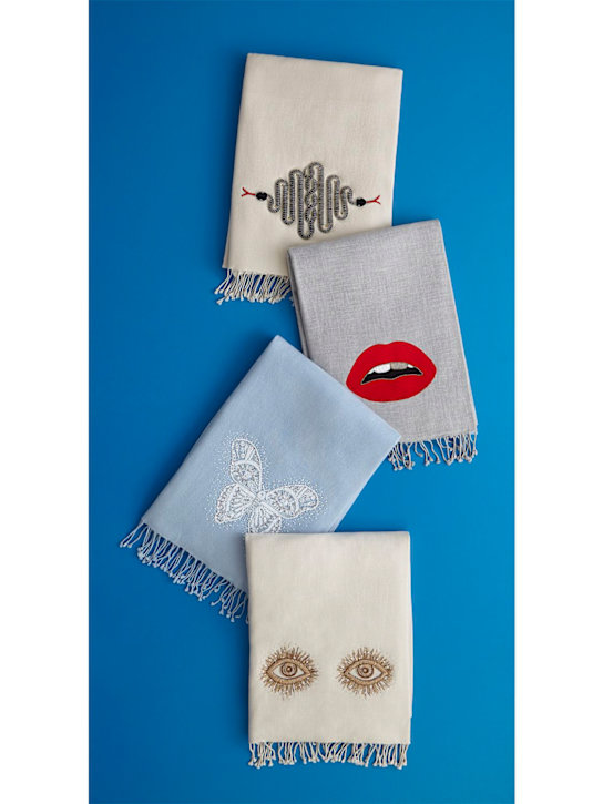 Luisaviaroma Coperta Lips In Cammello E Lana