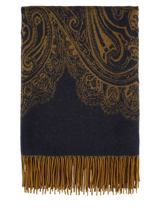 Luisaviaroma Coperta Yotei in lana con frange