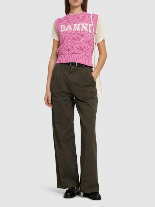 Luisaviaroma Cotton Blend Crop Knit Vest