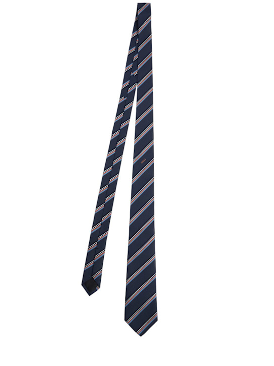 Luisaviaroma Cravatta in jacquard a righe 7cm