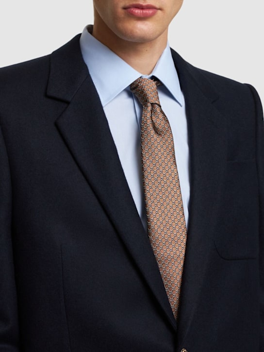 Luisaviaroma Cravatta In Seta GG Jacquard 7cm