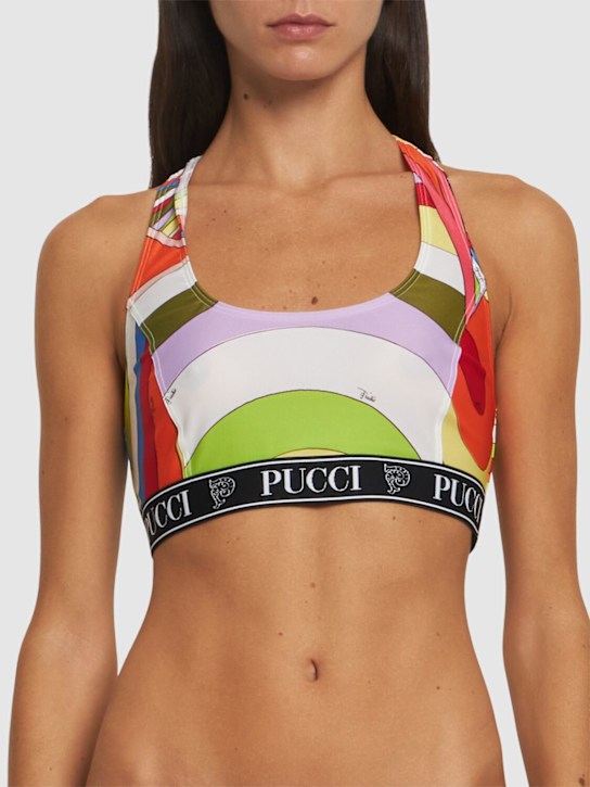 Luisaviaroma Crop Top In Lycra Stampata