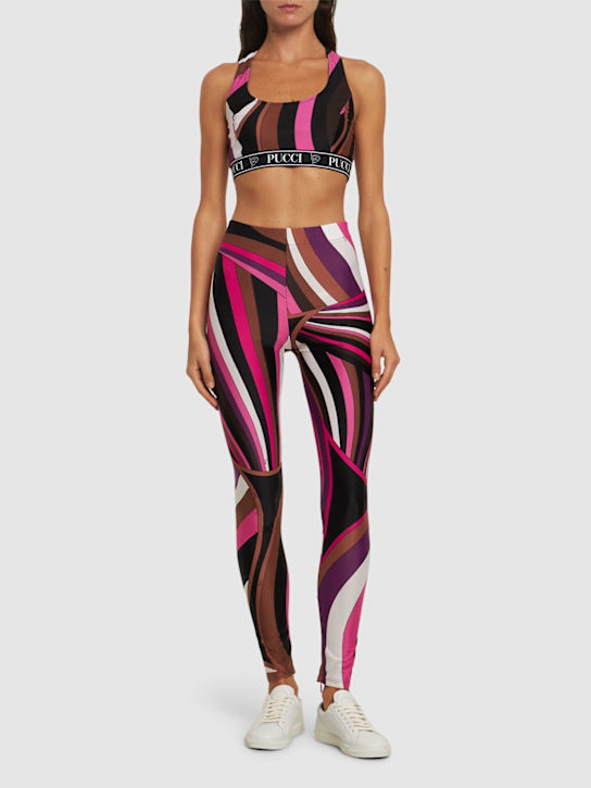Luisaviaroma Crop Top In Lycra Stampata
