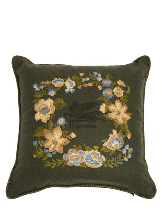 Luisaviaroma Cuscino Fleur con ricamo