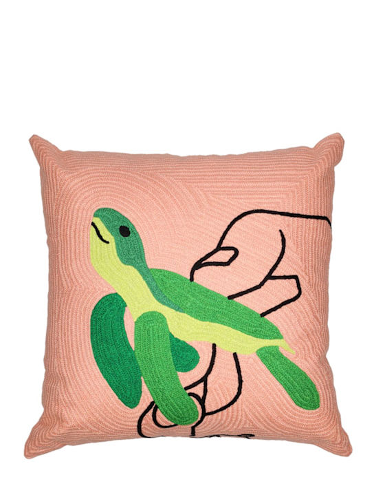 Luisaviaroma Cuscino Turtle in tela di cotone