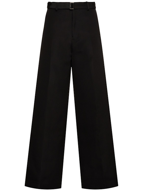 Luisaviaroma Double-faced silk & cotton wide pants
