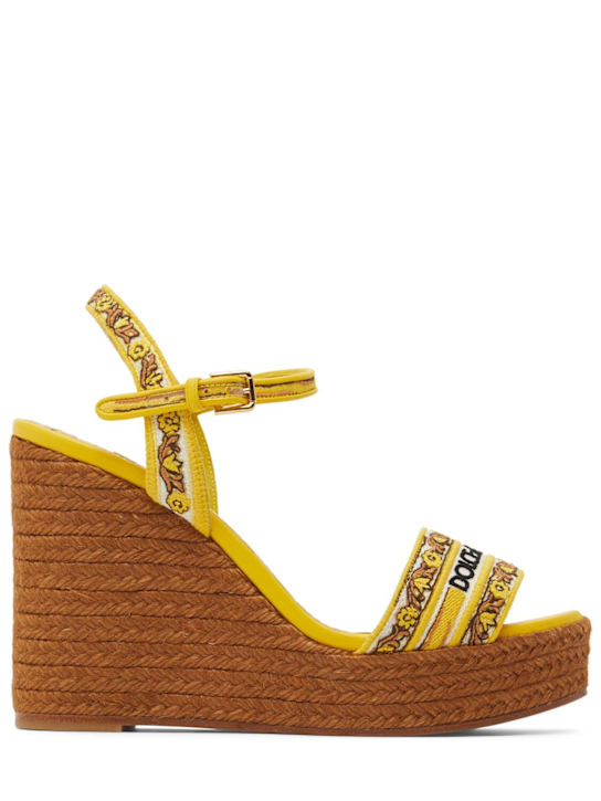 Luisaviaroma Espadrilles jacquard con zeppa 150mm