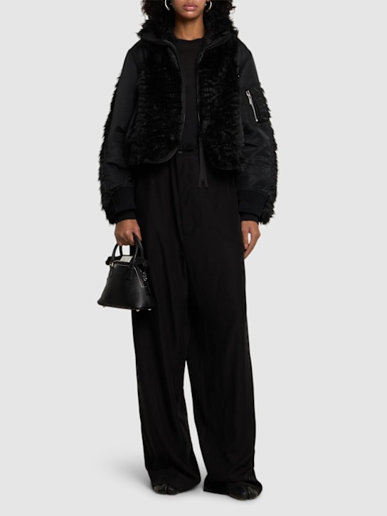 Luisaviaroma Faux Fur & Nylon Twill Jacket
