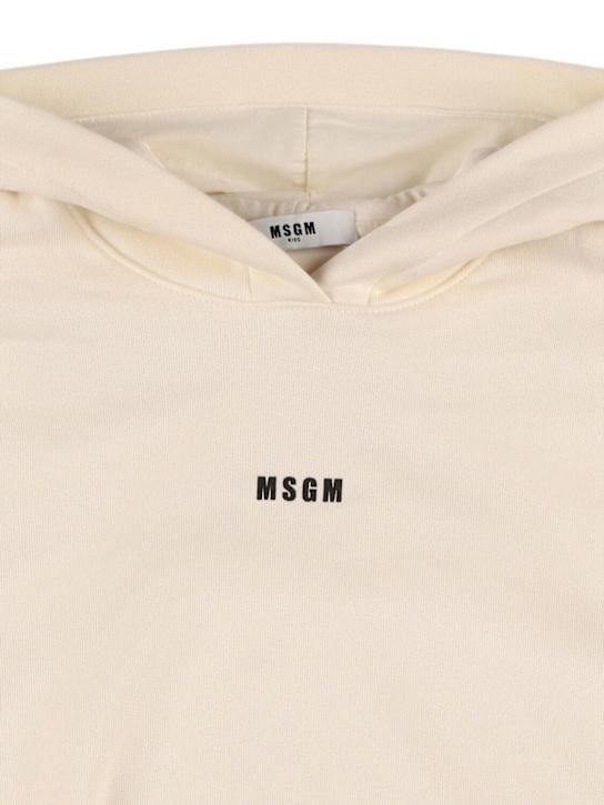 Luisaviaroma Felpa Cropped In Cotone Con Logo