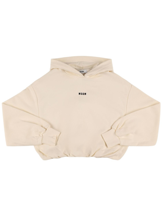 Luisaviaroma Felpa cropped in cotone con logo