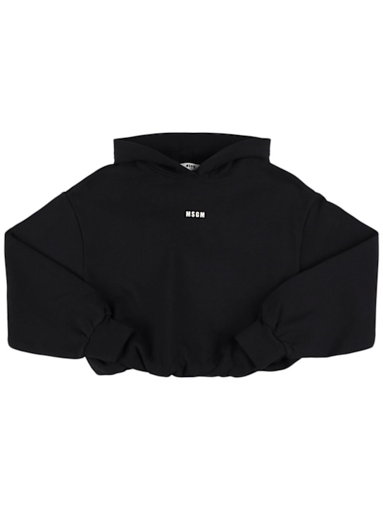 Luisaviaroma Felpa cropped in cotone con logo