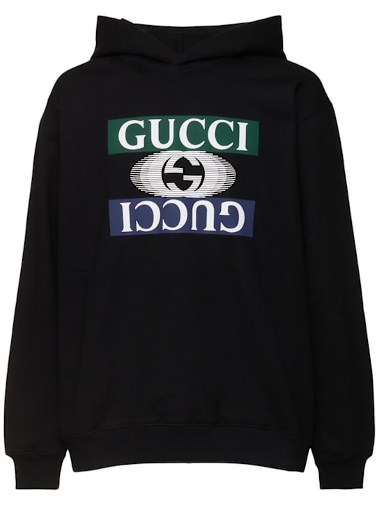 Luisaviaroma Felpa in cotone con cappuccio e logo