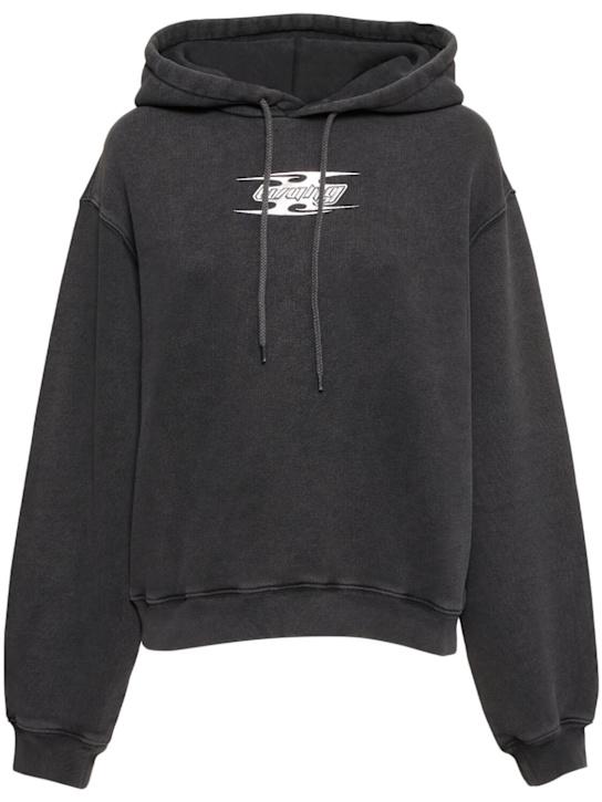 Luisaviaroma Felpa in cotone con logo e cappuccio