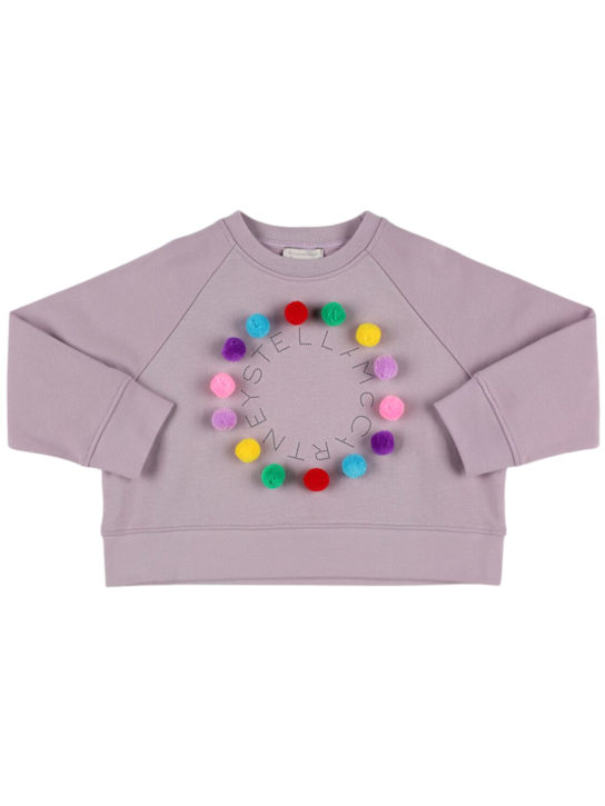 Luisaviaroma Felpa in cotone con logo e pompom