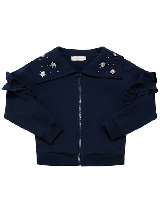 Luisaviaroma Felpa in cotone con zip e decorazioni