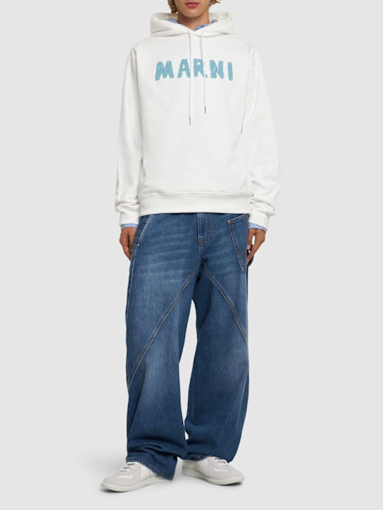 Luisaviaroma Felpa In Jersey Pettinato Con Logo