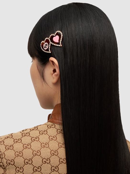 Luisaviaroma Fermacapelli GG & Hearts In Resina