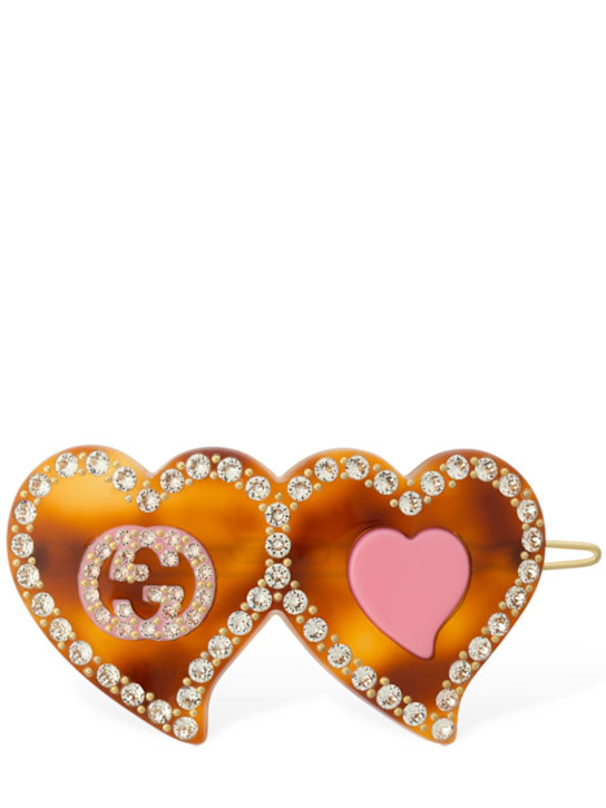 Luisaviaroma Fermacapelli GG & Hearts in resina