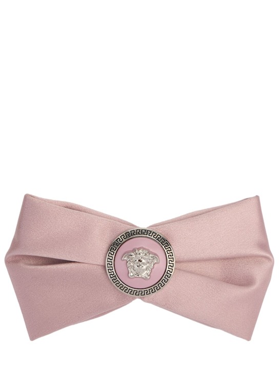 Luisaviaroma Fermacapelli grande in raso con logo