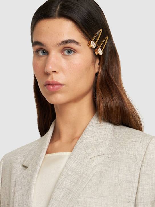 Luisaviaroma Fermacapelli V Logo / Cristalli