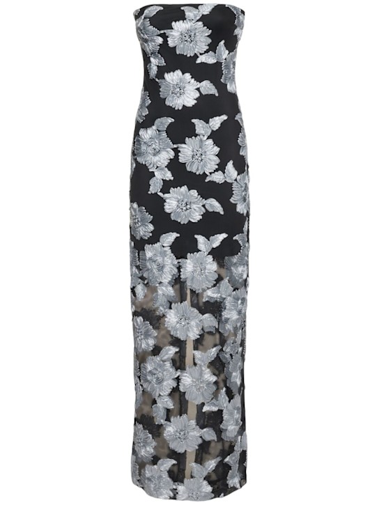 Luisaviaroma Flower print mesh long dress