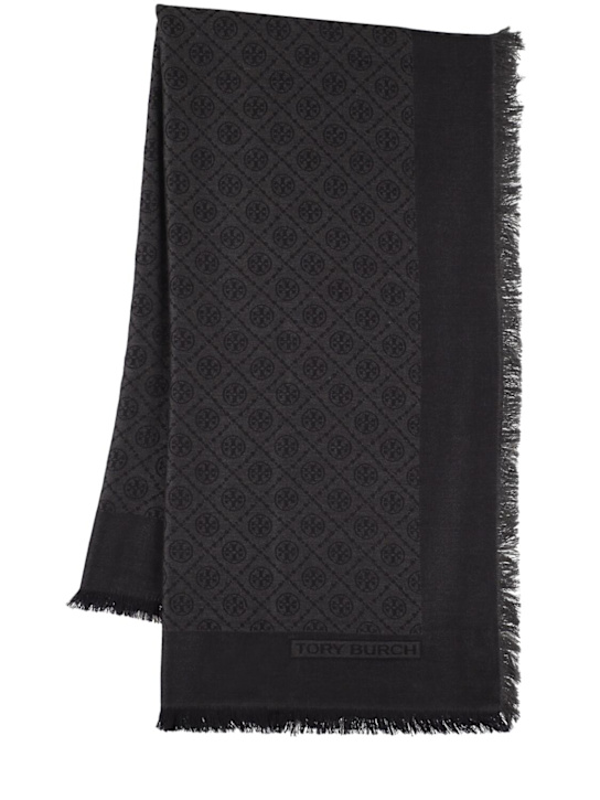 Luisaviaroma Foulard in lana e seta monogram