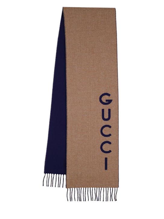 Luisaviaroma Foulard in misto lana pied de poule